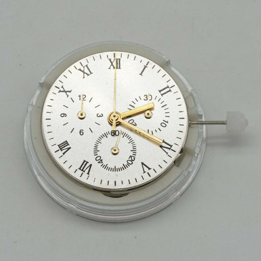 China Made 7753 mechanical watch movement clone, 1:1 Daytona style, precise chronograph mechanism.
