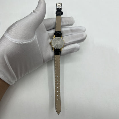 27mm Kongque silver dial watch with golden markers, manual mechanical movement, 19 jewels, China made, elegant design.