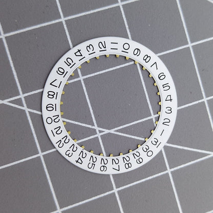 White date disk wheel for ETA2824 movement, compatible replacement part for precise watch date function.