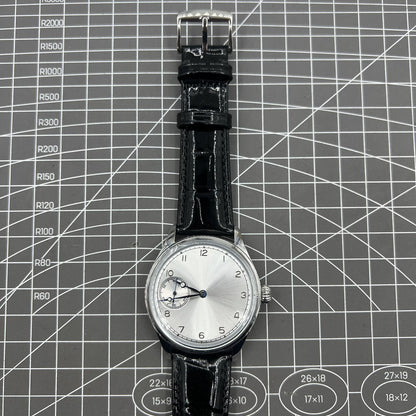 42mm Men Watch Manual Chain Up Seagull ST3600 Mechanical Movement White Dial