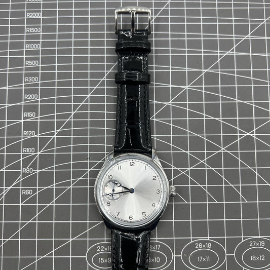 42mm Men Watch Manual Chain Up Seagull ST3600 Mechanical Movement White Dial