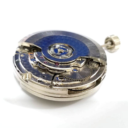Seagull ST2555 automatic watch movement with small seconds at 9H and decorative perlage finish for watch accessories.