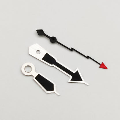 Silver-trimmed black watch hands for NH35A/NH36A/4R36 movement, precise fit