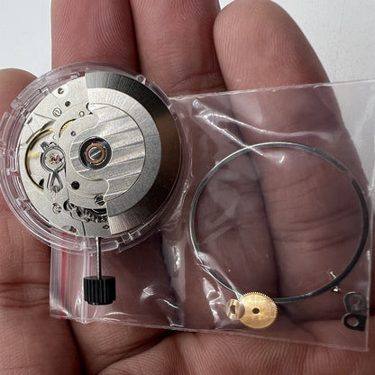 Seagull ST2130 silver plated automatic watch movement, precise ETA 2824-2 clone replacement part for watch repairs.