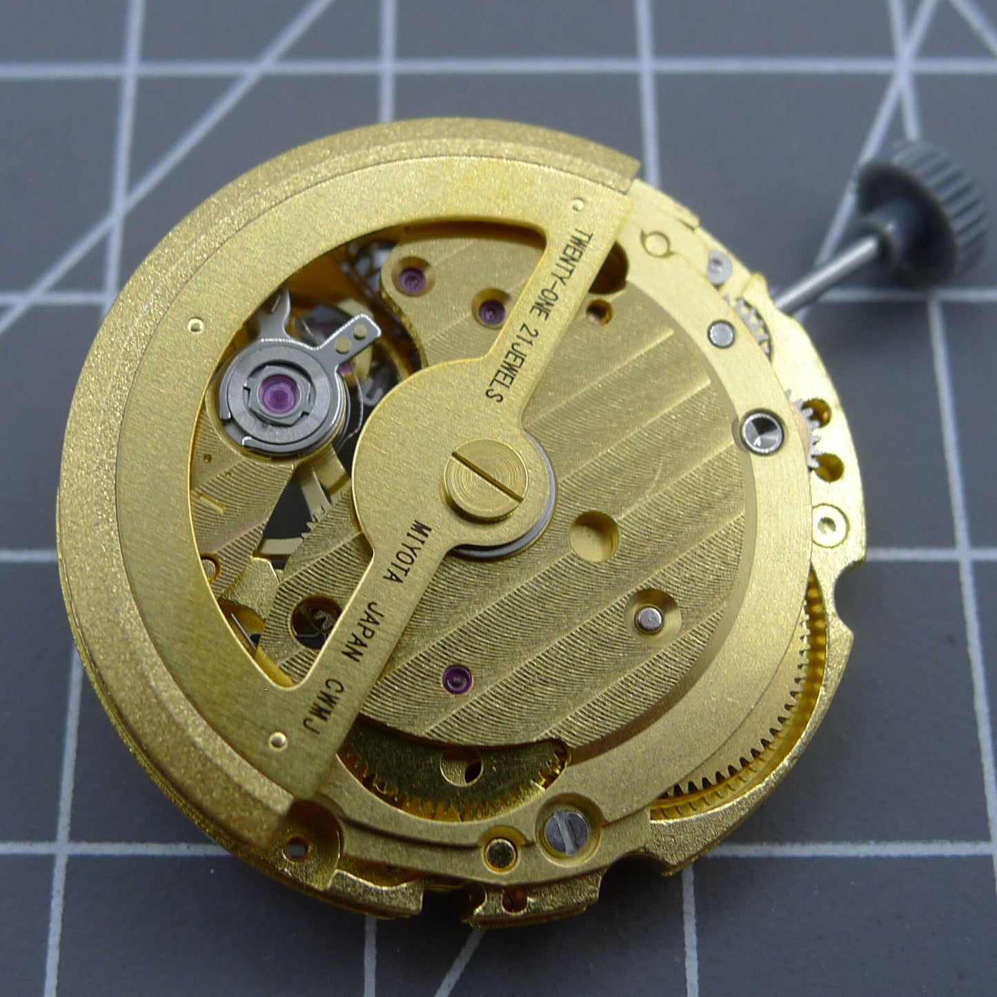 Gold CITIZEN 82S0 Miyota automatic watch movement showcasing Japanese mechanical precision for luxury watches.