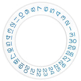 White Background Blue Date Wheel Overlay for ETA2824 2836 8200 8215 Movement