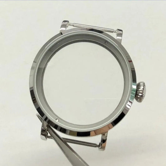 46mm 316L stainless steel watch case compatible with ETA6497/6498 and ST3600/3621 movements.