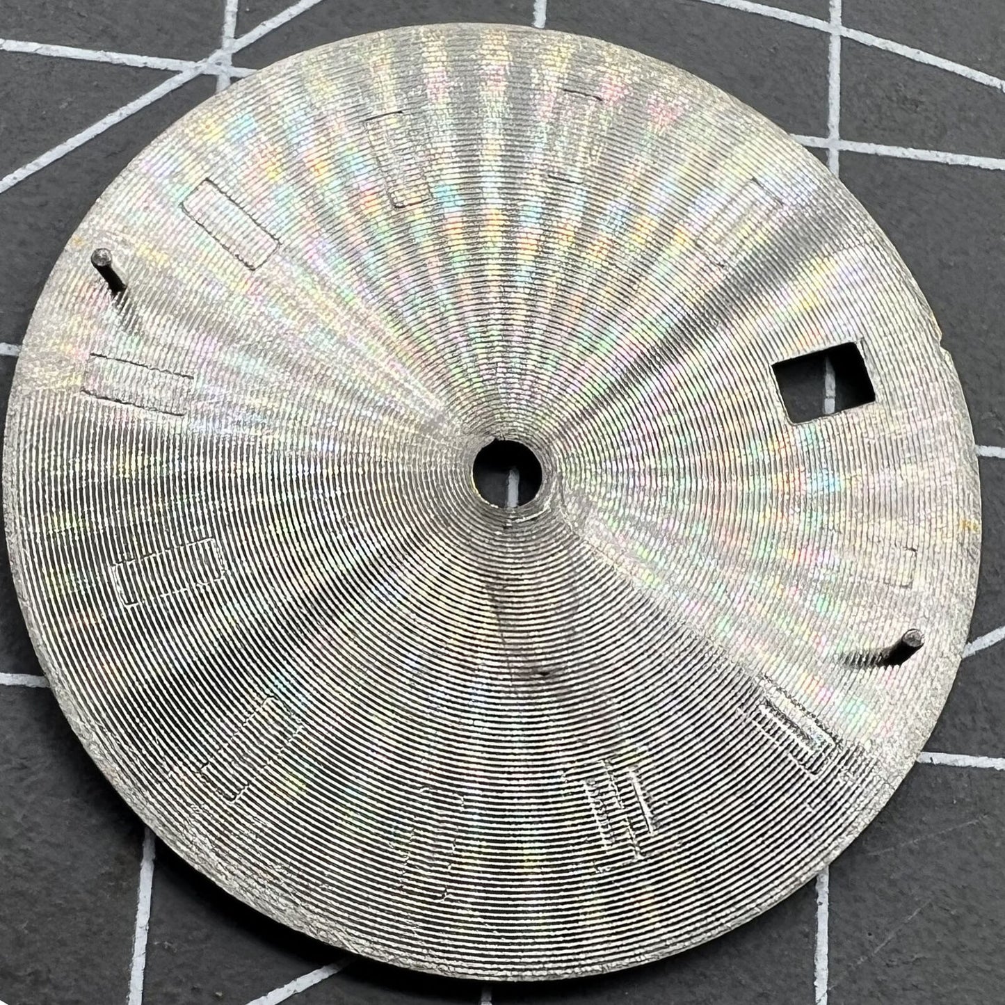 Green 29.8mm watch dial with imitation gemstone nail accents for NH35 movement.