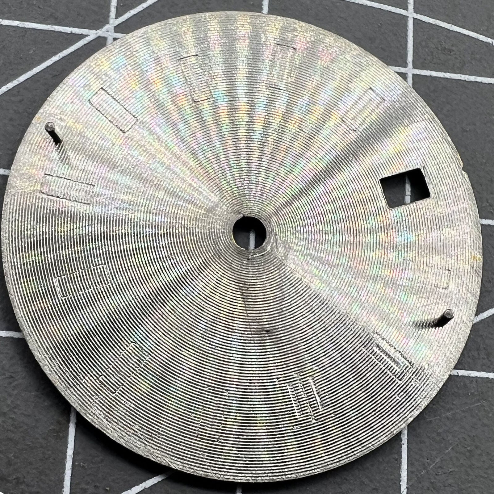 Green 29.8mm watch dial with imitation gemstone nail accents for NH35 movement.