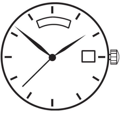 Hattori Epson VX44 quartz watch movement with white and gold dial, precision Japan-made part for watch accessories.