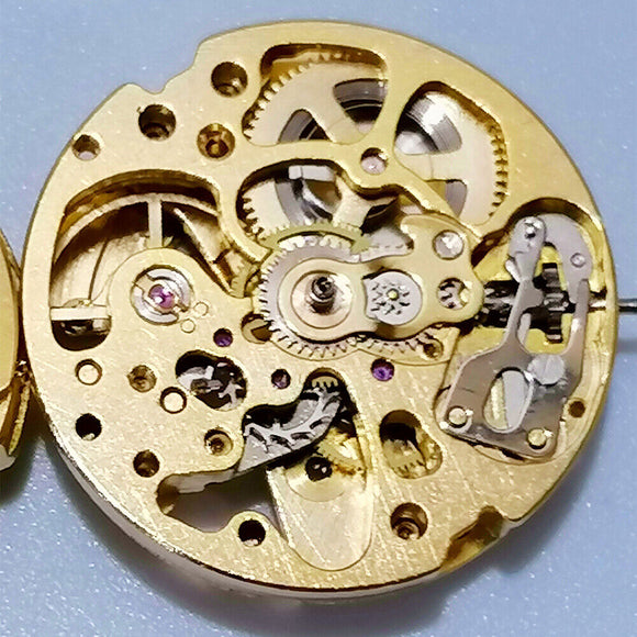 26.5mm Diameter 7120 Automatic Mechanical Watch Movement Golden Hollow