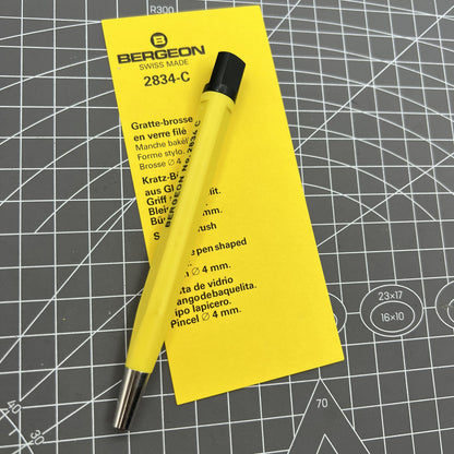 Bergeon 2834-C fibre scratch brush for precise glass cleaning and polishing in watch maintenance.