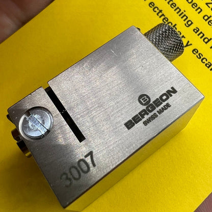 Swiss Bergeon 3007 watch tool for collet closing and tightening, precision Swiss-made accessory for watch repair.
