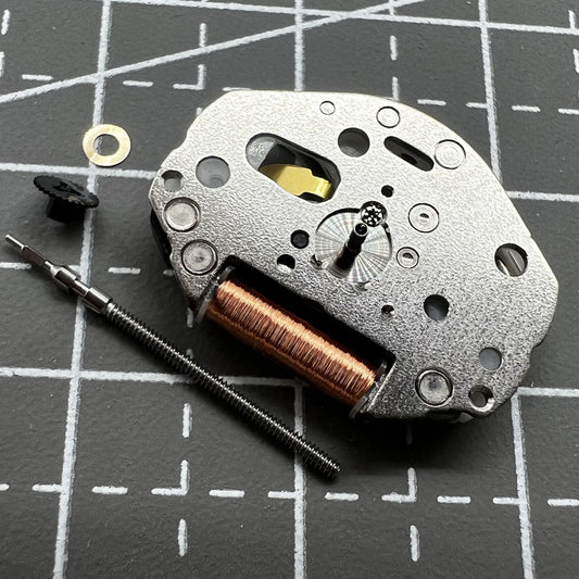 Miyota Citizen 2036 quartz movement with stem for precise watch repair and replacement.