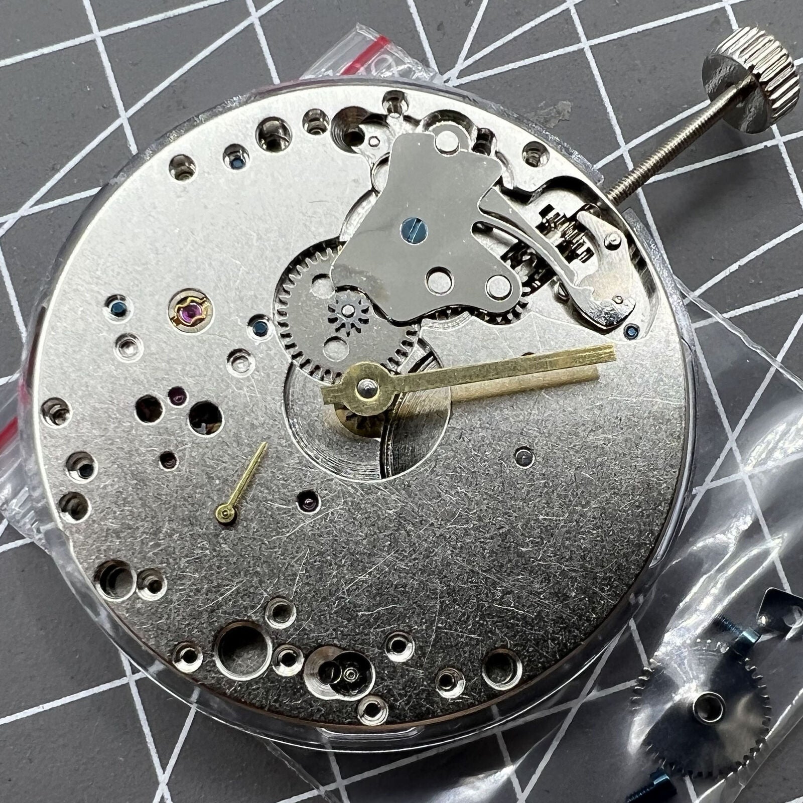 Mechanical hand winding movement with second hand at 6 o'clock for Seagull 6497 ST3600/3620, precise watch part.