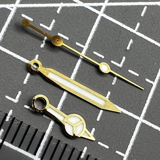 Aiguilles de montre C3 BGW-9 à finition dorée de 12,5 mm, luminescentes bleues, pour SKX/SBBN NH35A/NH36 