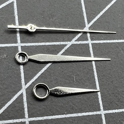 13 mm silbernes Uhrzeiger-Set ohne Leuchtmasse, passend für NH35/NH36/4R/7S-Uhrwerk, Uhrenteil 