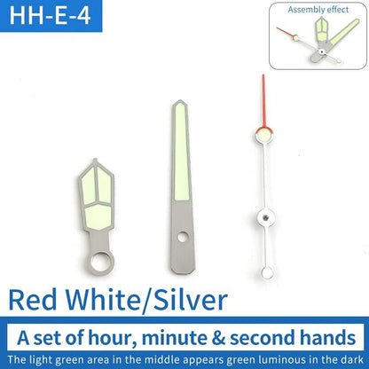 Aiguilles de montre lumineuses vertes adaptées au mouvement NH15 NH36 SKX007 SKX009