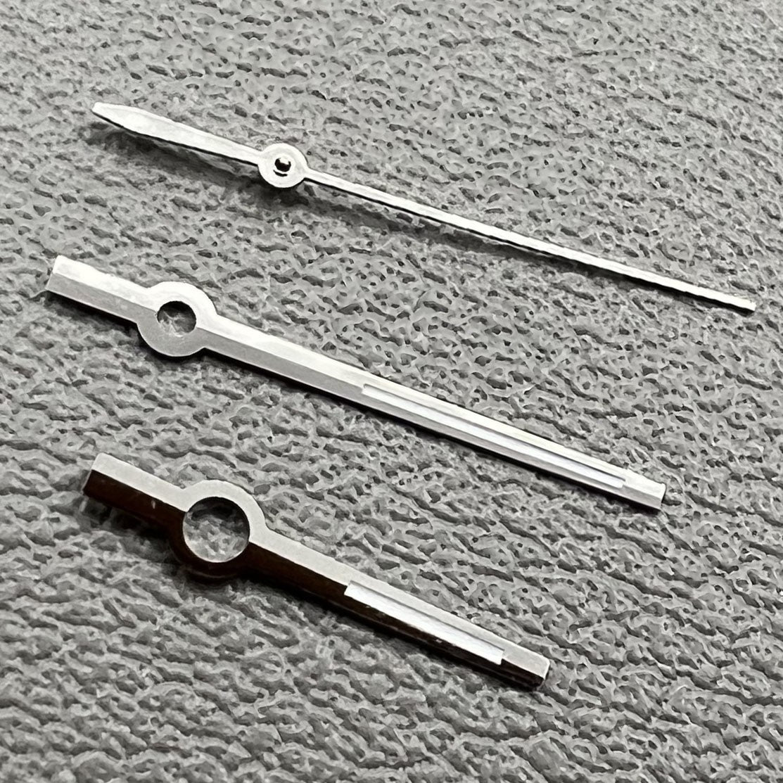 Set of silver hollow watch hands for ETA2836, 2824, 2892A2 movements by Dayjust
