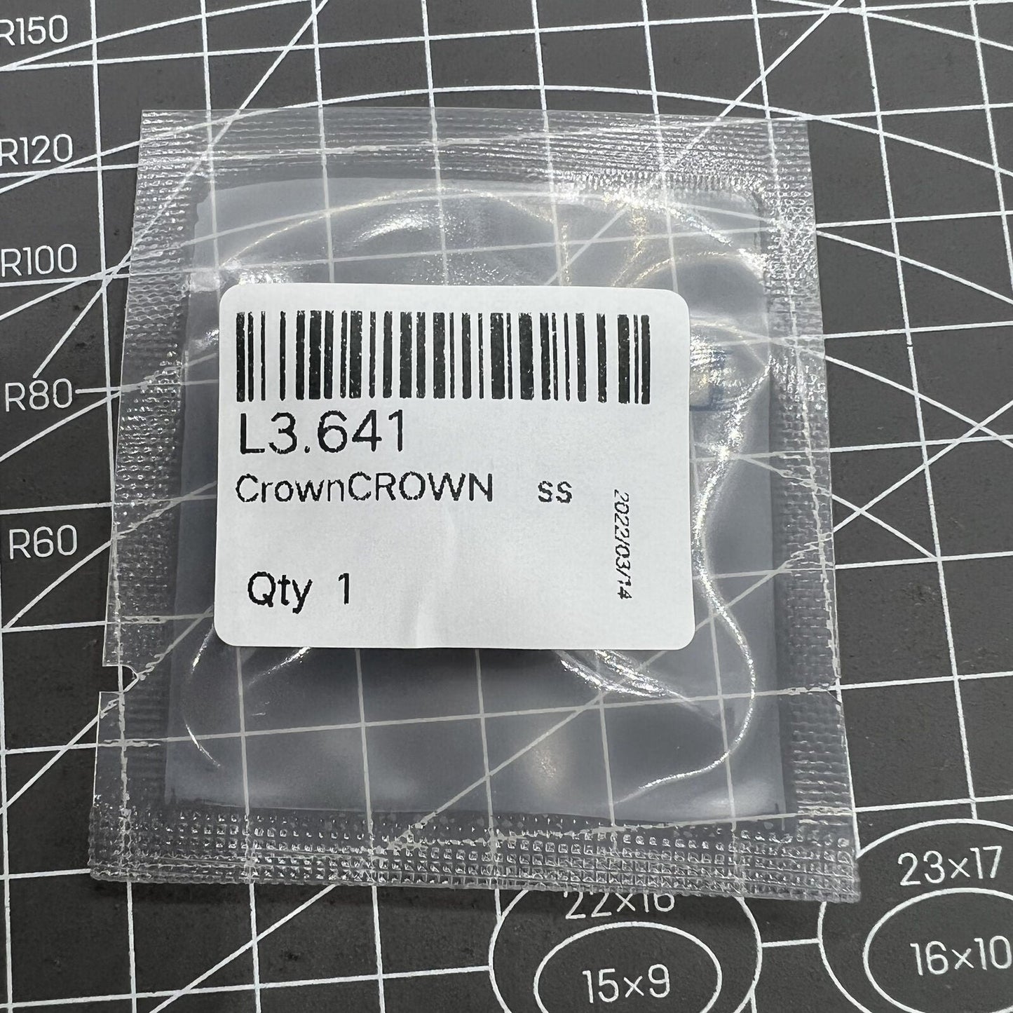 Silver 6x4.5mm watch crown replacement for Conquest L3.641.4 by Generic, precise fit accessory.