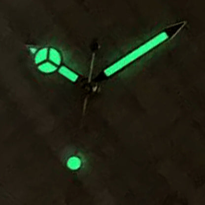 Green luminous watch hands set for NH35A/NH36A movement, sizes 8/12/12.5mm, 3-piece set.