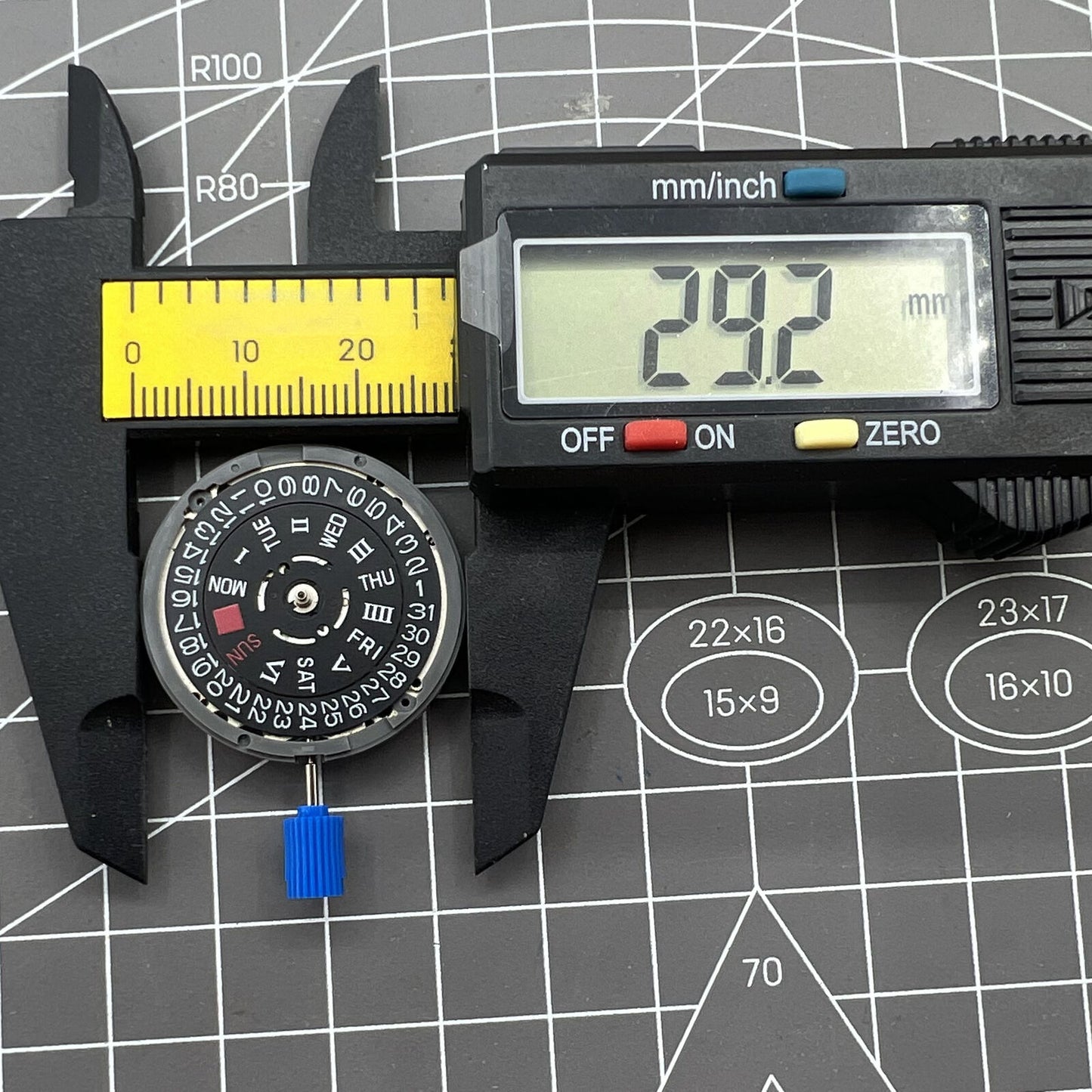 Black Disk watch accessory with NH36A automatic movement and Roman numeral dial.