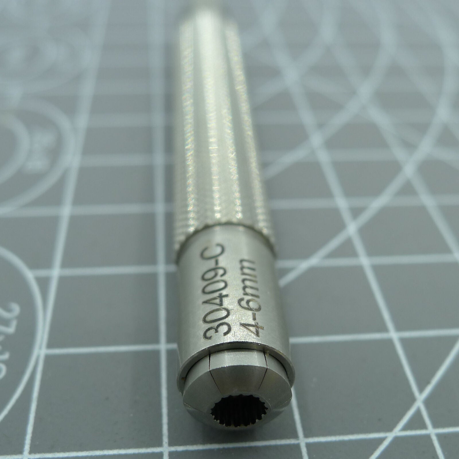 Stainless Steel 30409 watch crown winder tool, adjustable 2.0-11.0mm for precise watch repair.