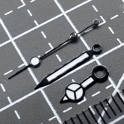 2 Sets/Pack Black Trim Lume Hands Set for Seagull ST6 Mechanical Movement