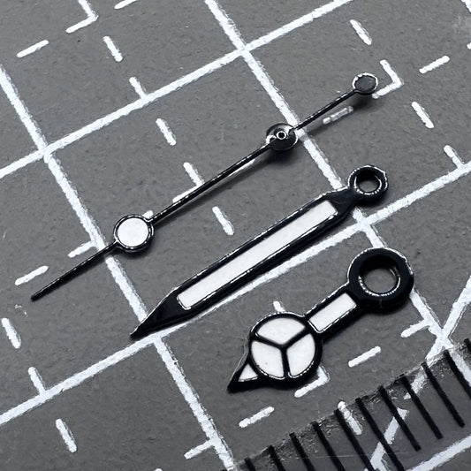 2 Sets/Pack Black Trim Lume Hands Set for Seagull ST6 Mechanical Movement