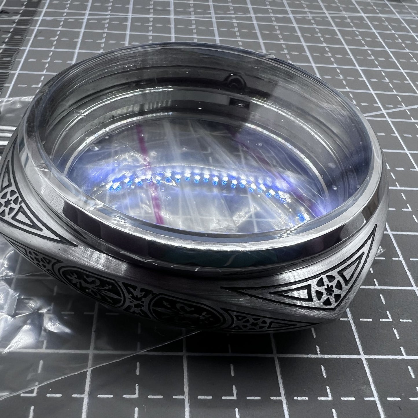 47mm Uhrglas 316L Graviertes Gehäuse für Seagull ST3600 ST3621 ETA6497 649