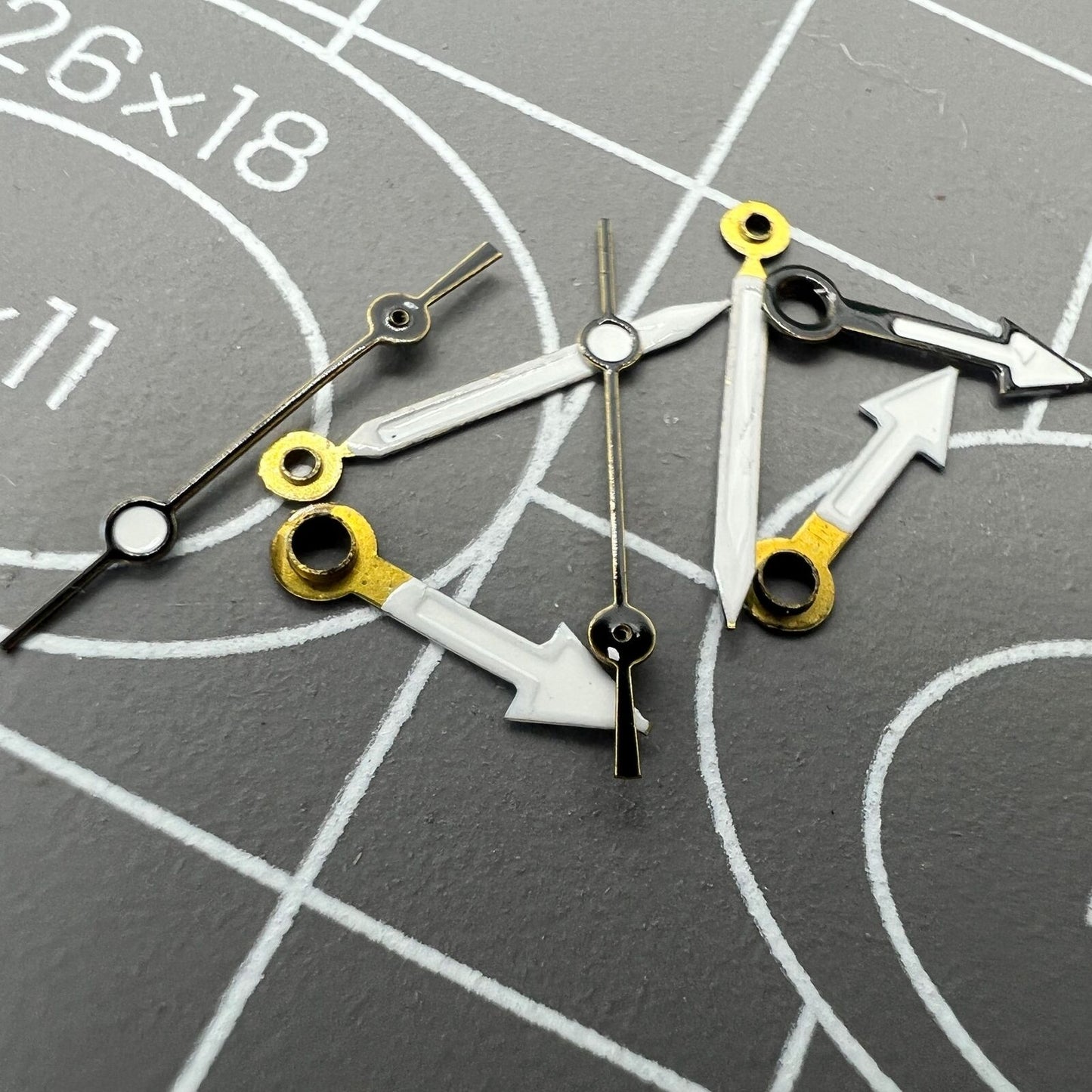 NO.1244 black watch hands set for Miyota 2035 movement, sleek design enhancing watch accuracy.