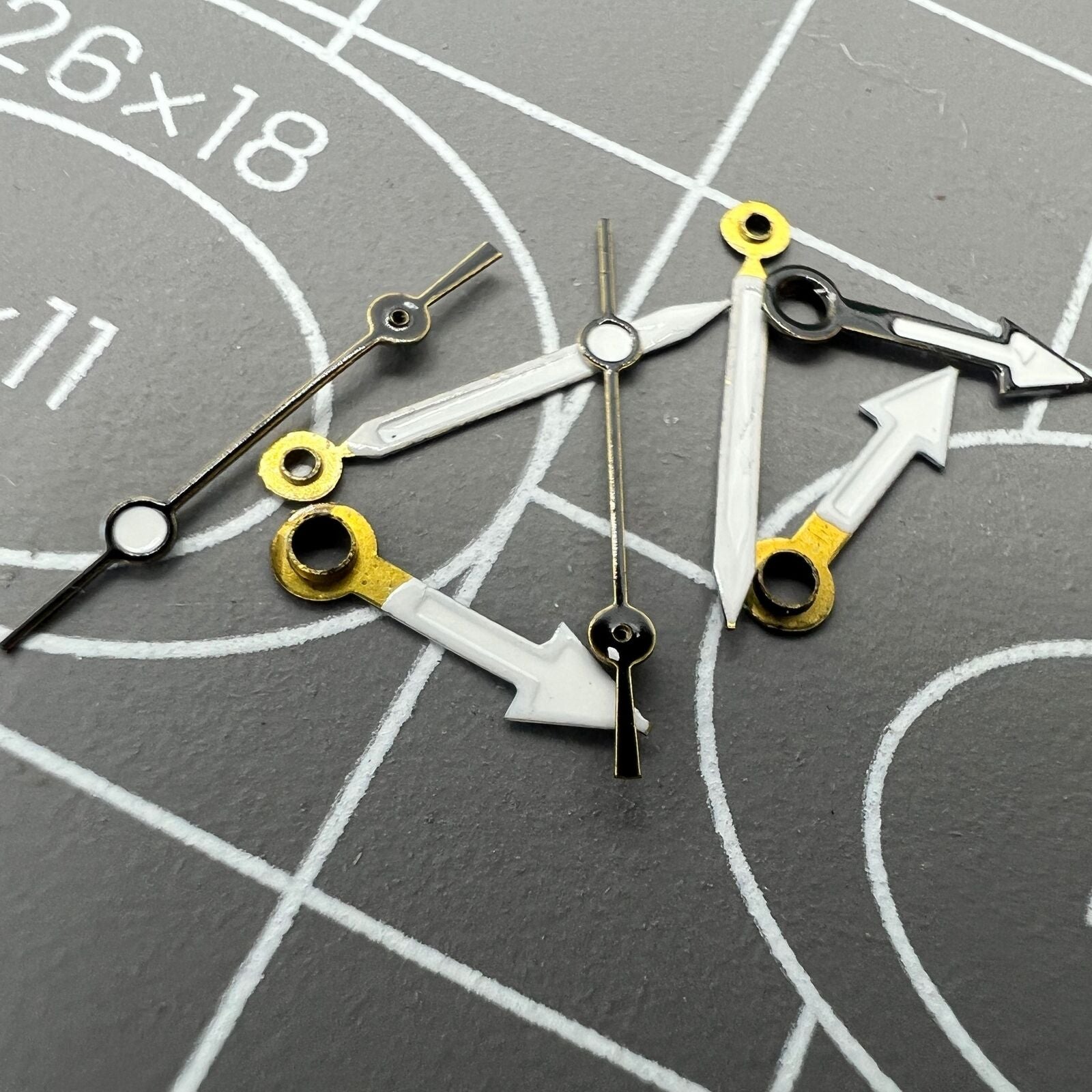 NO.1244 black watch hands set for Miyota 2035 movement, sleek design enhancing watch accuracy.