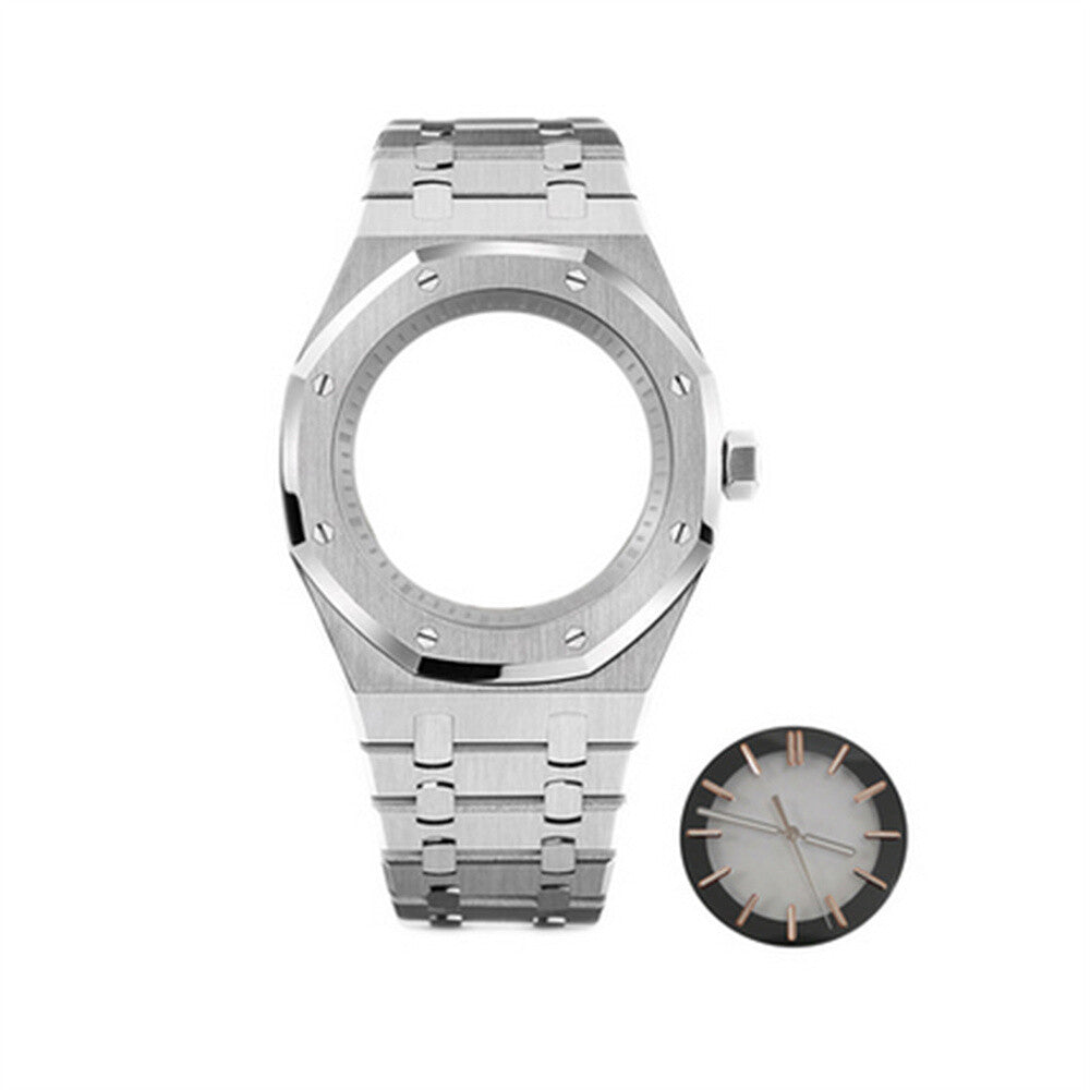 41MM Watch Case + Strap + Dial + Watch Hands for NH70 Modified Case