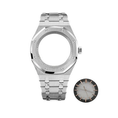 41MM Watch Case + Strap + Dial + Watch Hands for NH70 Modified Case
