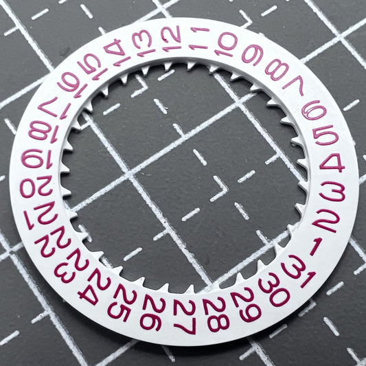 White Background Red Character Disk Date Wheel for Seiko NH35 NH36 Date@3