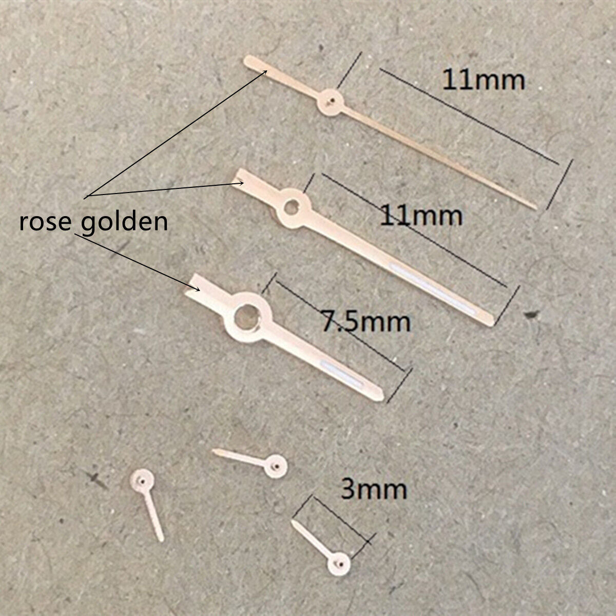 11 mm Roségoldene Zierleiste, grüne Leuchtzeiger für VX3J, VX9J, VX7J, VX3N, VX9N, VX42