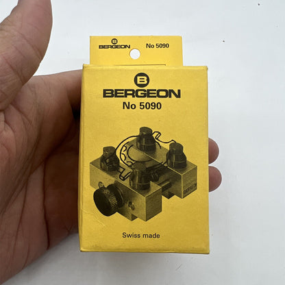 Bergeon 5090 watch case vice holder securing watches for precise repair and maintenance tasks