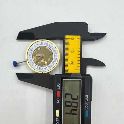 Ronda 5030D Swiss quartz watch movement with date display at 6 o'clock, perfect for accurate watch repairs.