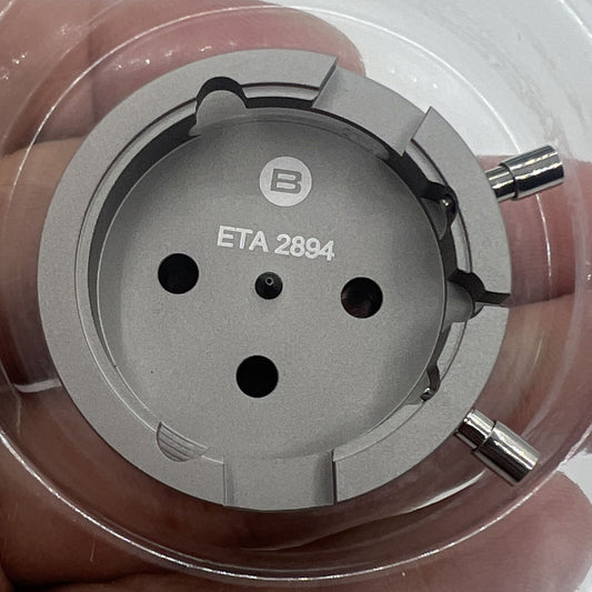 Swiss Tool Bergeon 7100 ETA 2894-2 watch movement holder, compatible with ETA 2894-2, precision tool for watch repair.
