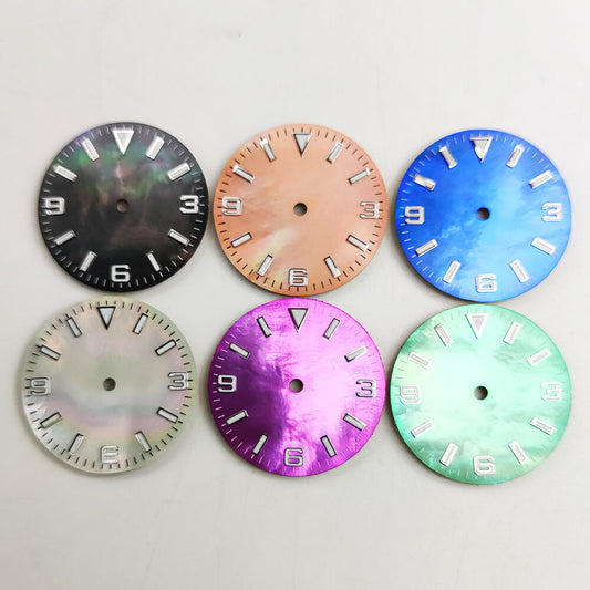 28.5mm Green Lume Numberal Watch Dial for NH35 4R35 Movement