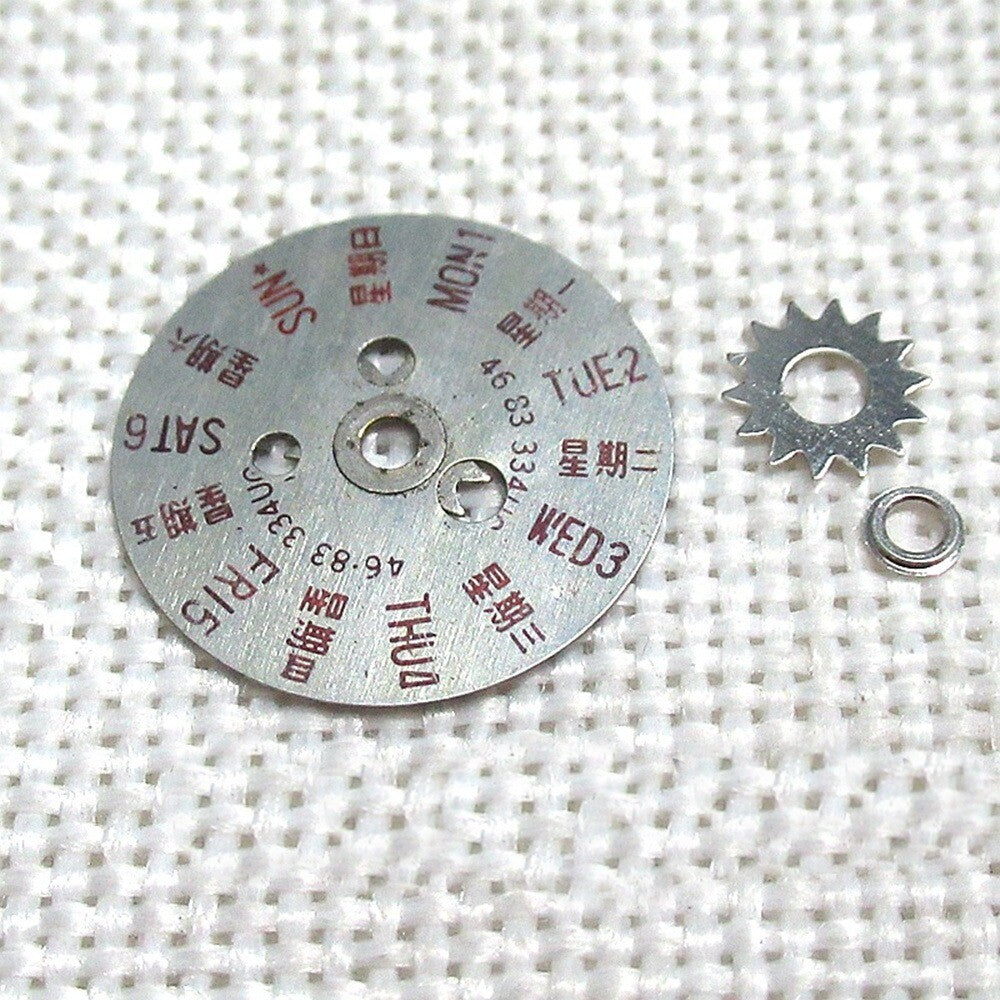 Red font Chinese week disk wheel for Orient 46941 46943 watch movement, precise calendar component