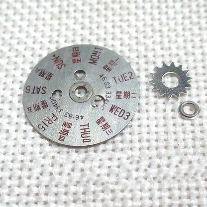Red font Chinese week disk wheel for Orient 46941 46943 watch movement, precise calendar component