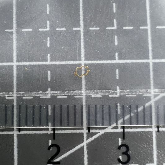 Red Plate Click Spring Cap Jewel for ETA 2892 balance wheel, precise watch accessory.