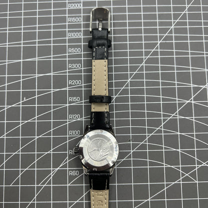 27mm Tianjin Seagull ladies watch with manual movement, gold nail hour markers, elegant accessory.