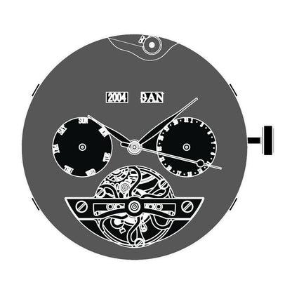 Seagull ST25 watch accessory with ST2503 automatic movement showcasing China-made precision components.