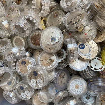 China Made automatic mechanical watch movement for disassembled practice, ideal for watch repair hobbyists.
