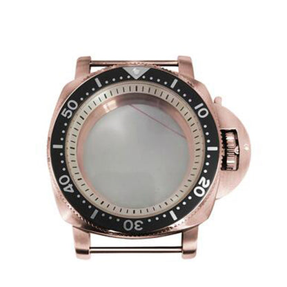 42mm Rose Gold PVD Stainless Steel Watch Case for NH35/36 White Inner Shadow