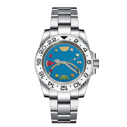 Boîtier de montre lumineux en acier inoxydable 40 mm, verre saphir, bracelet et mouvement NH35 