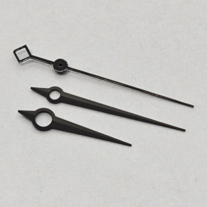 Black watch hand set 8x12x12.5mm for ETA2824 2836 PT5000 movements by Schwarzes, precise accessory for watch repair