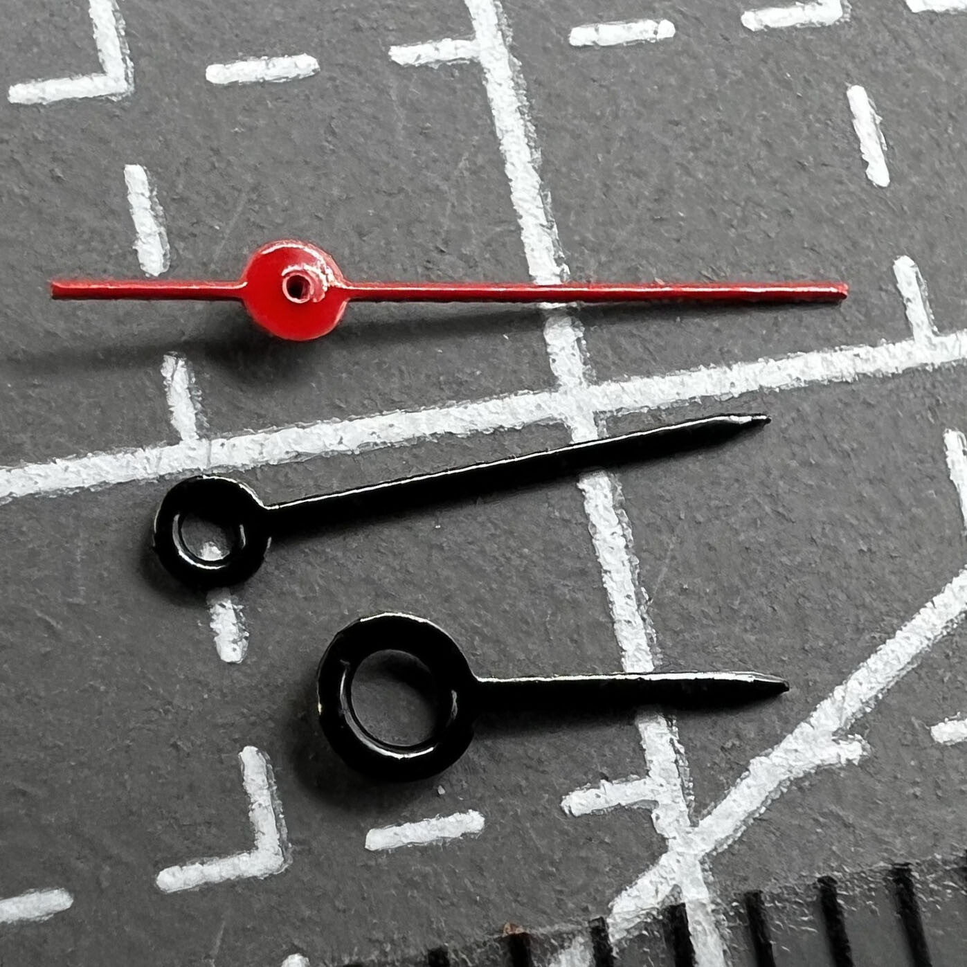 2er Set 11mm Schwarz Lackierte Zeiger für Miyota 2035 2115 2105 2305 Uhrwerk